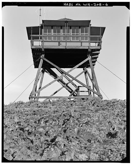 Badger Mountain Lookout Washington 1930s Fire Lookout Tower Elevation View