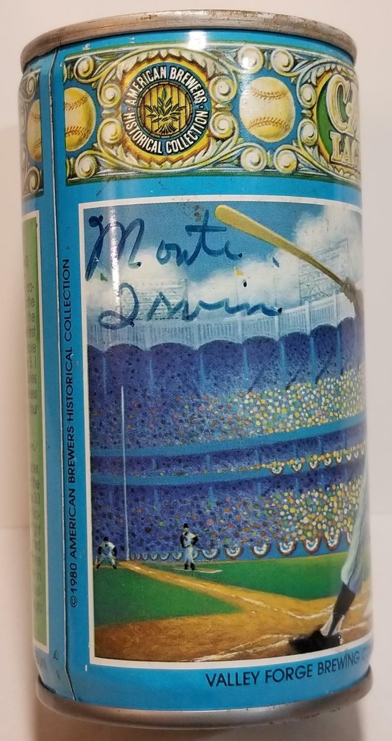 Monte Irvin Signed Casey's Lager Beer Can Valley Forge Brewing 1980 JSA COA HOF