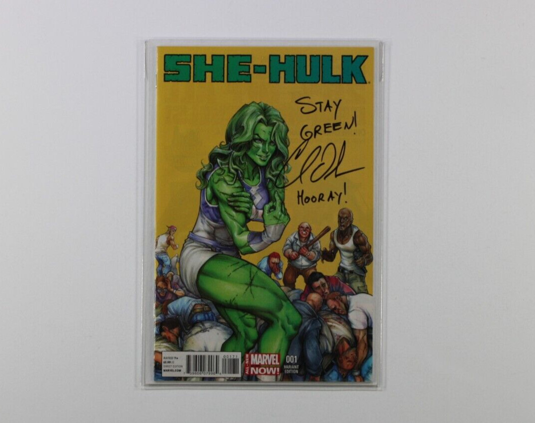 SHE-HULK 3rd series #1 Siya Oyum 1:100 variant 2014 signed Charles Soule VF+/NM SHE-HULK 3rd series #1 Siya Oyum 1:100 variant 2014 signed Charles Soule VF+/NM