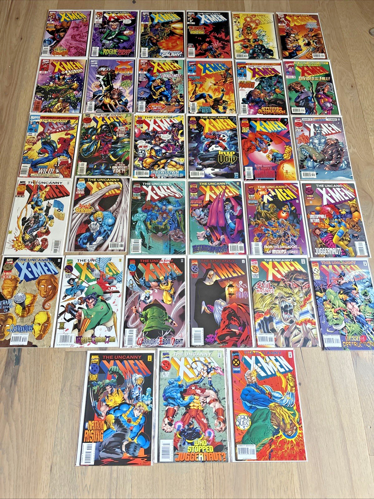 The Uncanny X-Men Comic Book Lot of 33 Issues Between #321-361 Marvel The Uncanny X-Men Comic Book Lot of 33 Issues Between #321-361 Marvel