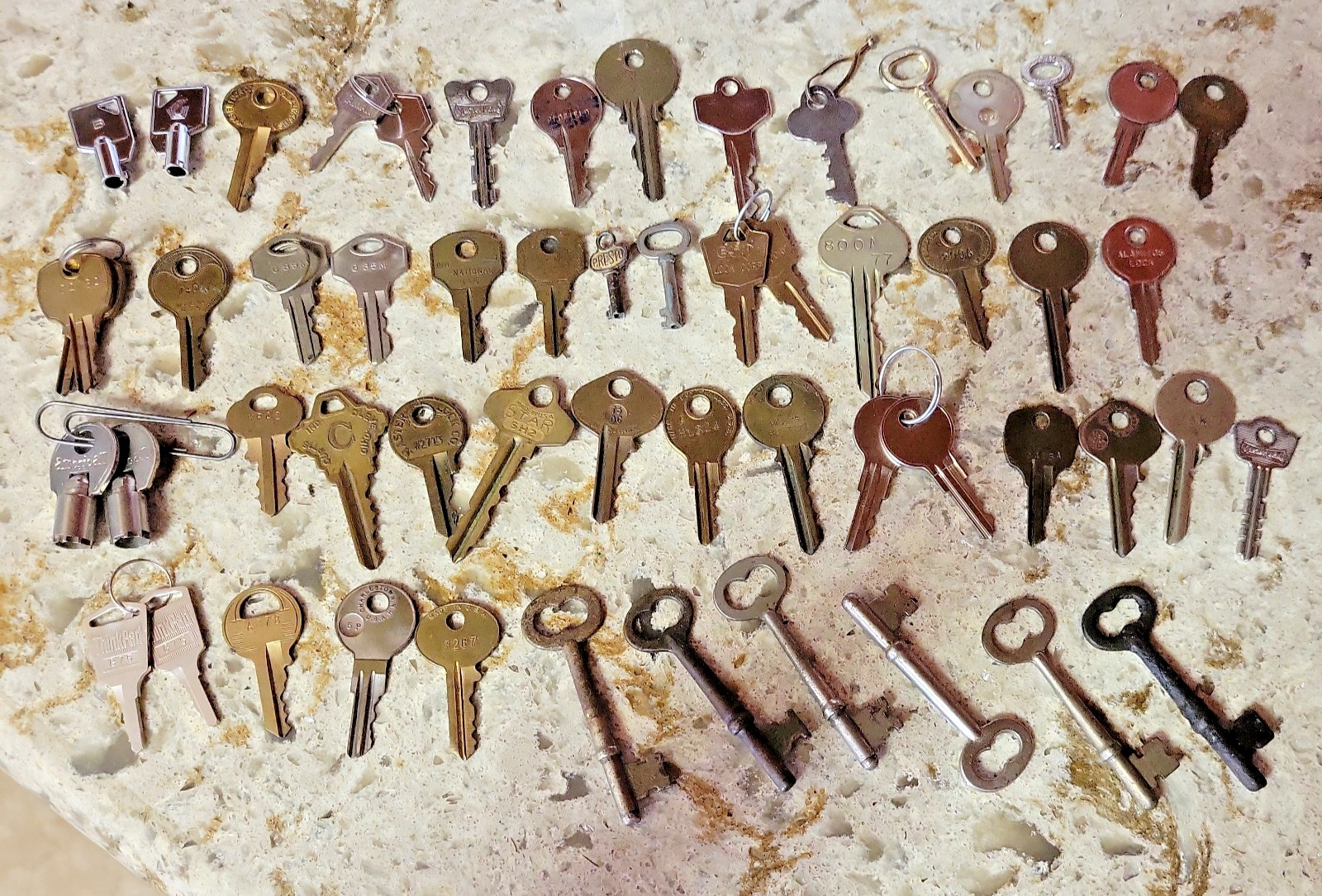 Mixed LOT of 55 Antique and Vintage Metal Keys Skeleton Doors Cabinets ETC - VG Mixed LOT of 55 Antique and Vintage Metal Keys Skeleton Doors Cabinets ETC - VG