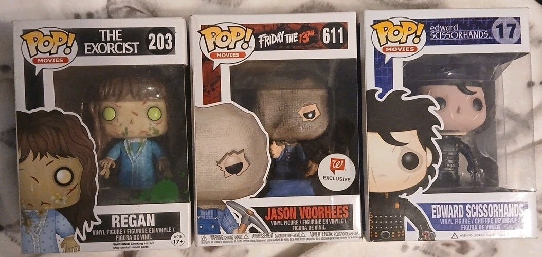 Funko Pop Movies Horror Lot Jason 611 Regan 203 Edward 17 Vaulted Box Flaws Funko Pop Movies Horror Lot Jason 611 Regan 203 Edward 17 Vaulted Box Flaws