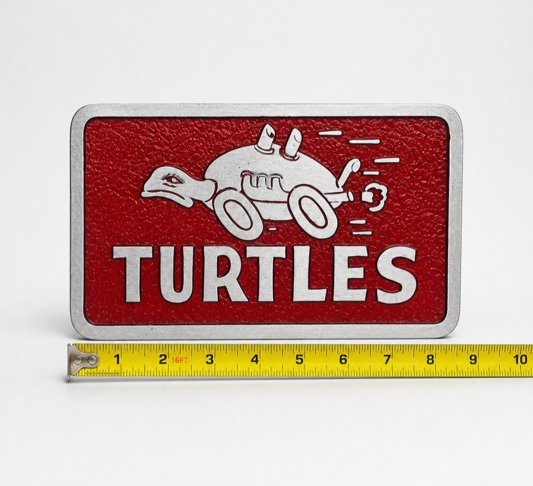 Vintage Cast Aluminum Turtles Car Club Plaque