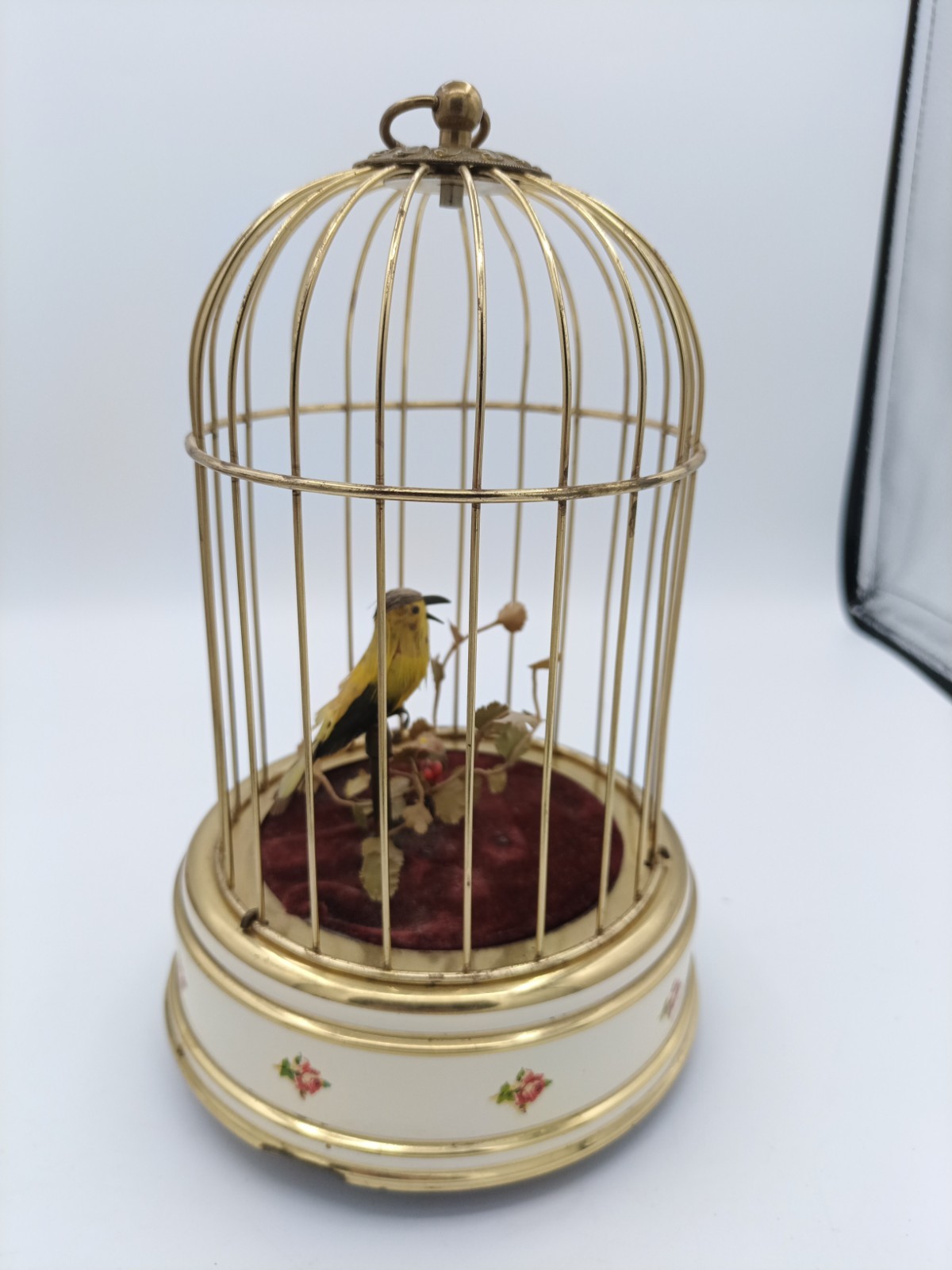 VINTAGE GERMAN SINGING BIRD CAGE AUTOMATON MUSIC BOX 