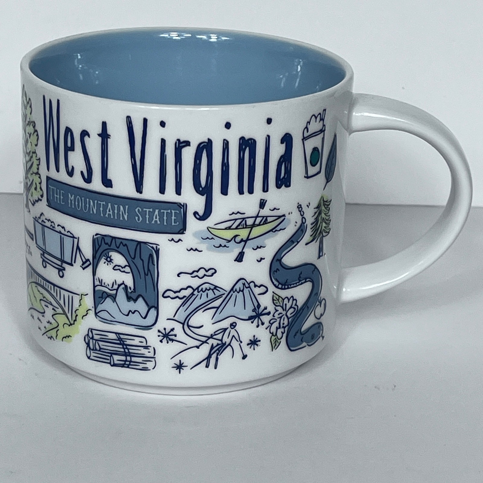 Starbucks Mug West Virginia WV Been There Series 14oz Collectible Coffee Cup Mug