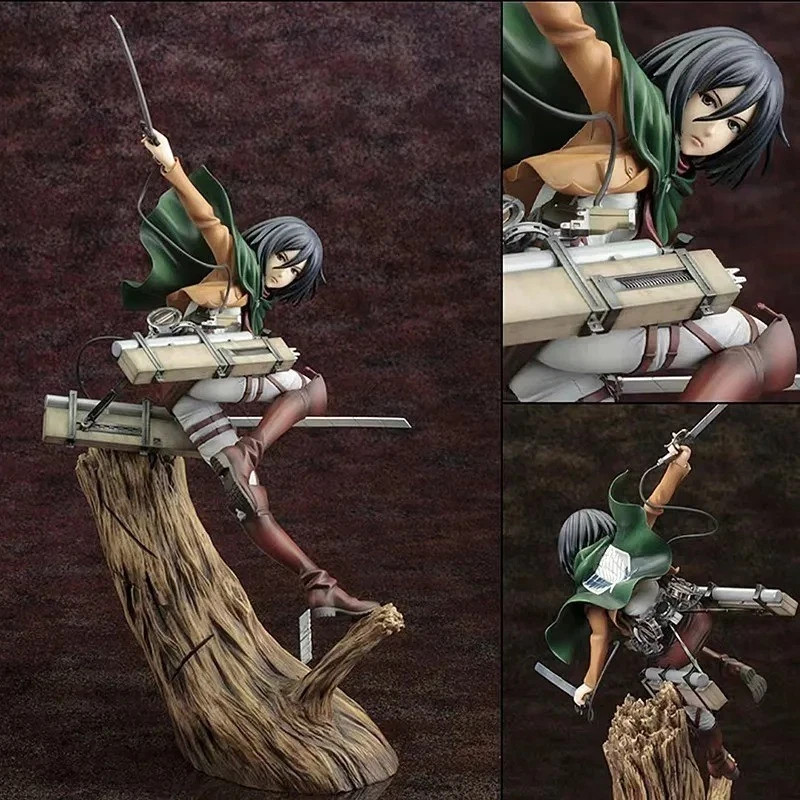 24CM Attack on Titan Mikasa Ackerman Anime Action Figure Desktop Statue Toy New
