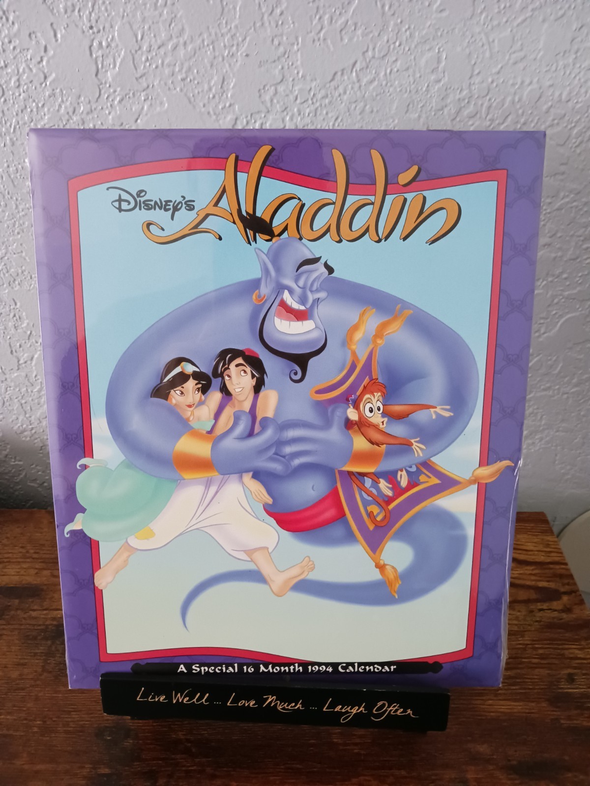 Brand-New Vintage 1994 Disney’s Aladdin 16-Month Wall Calendar  ■Arabian Nights
