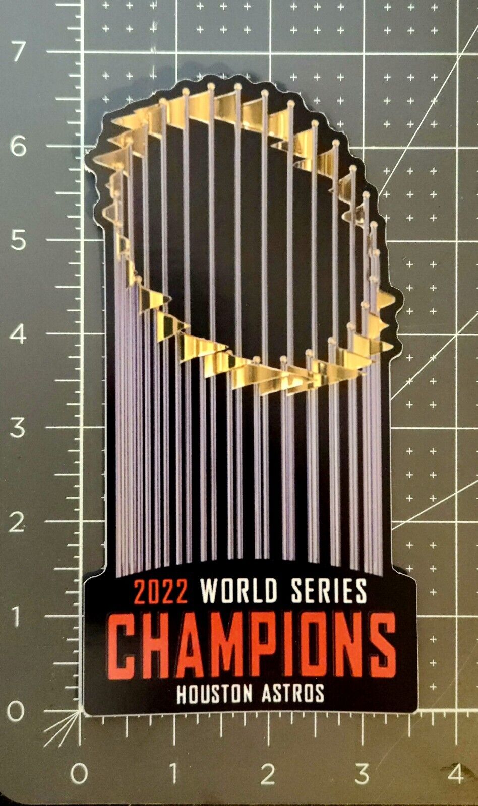 Houston Astros World Series Champions 2022 Vinyl Sticker Large Trophy