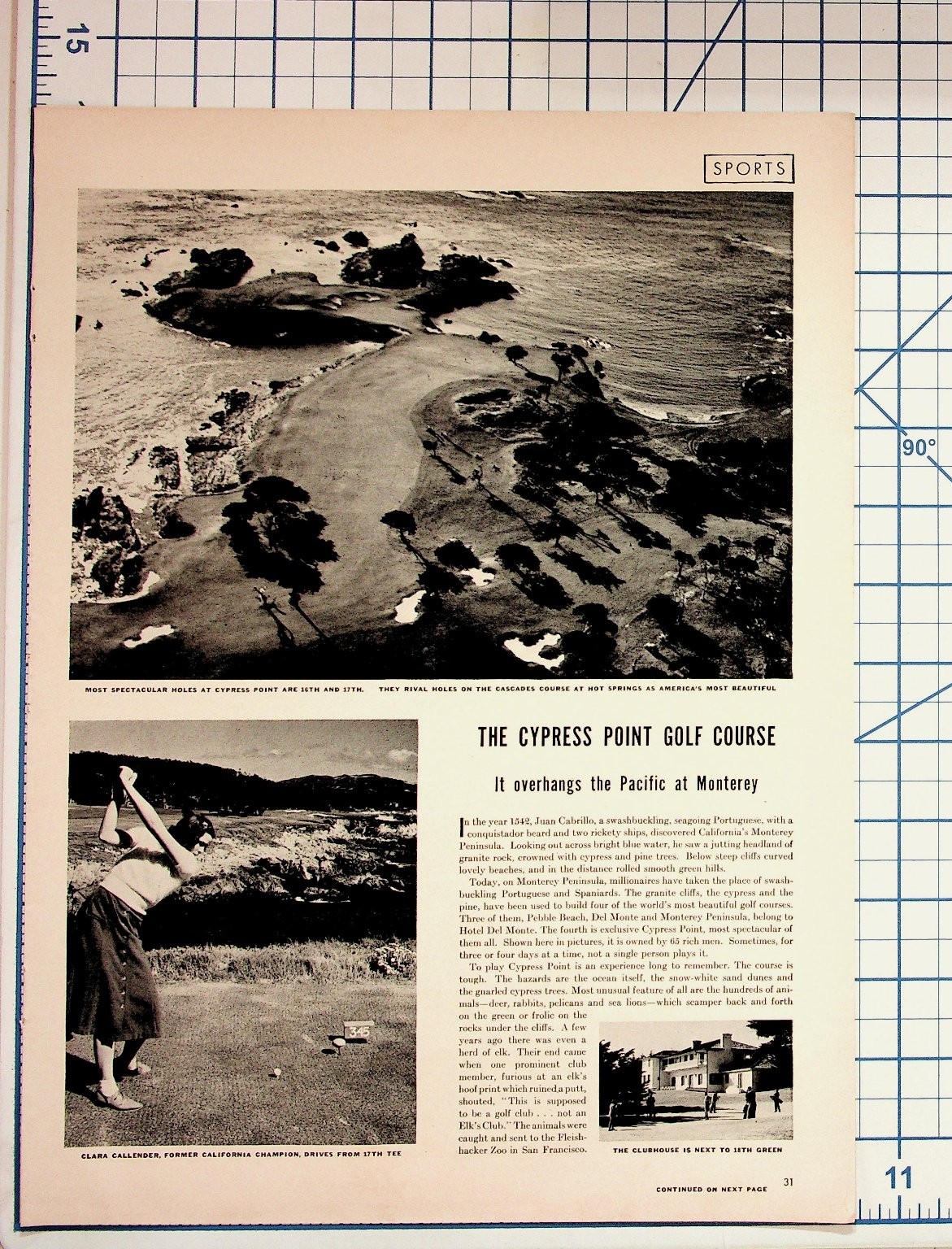 1940s Cypress Point Pebble Beach Golf Course Magazine Article Photos Ads 1940s Cypress Point Pebble Beach Golf Course Magazine Article Photos Ads