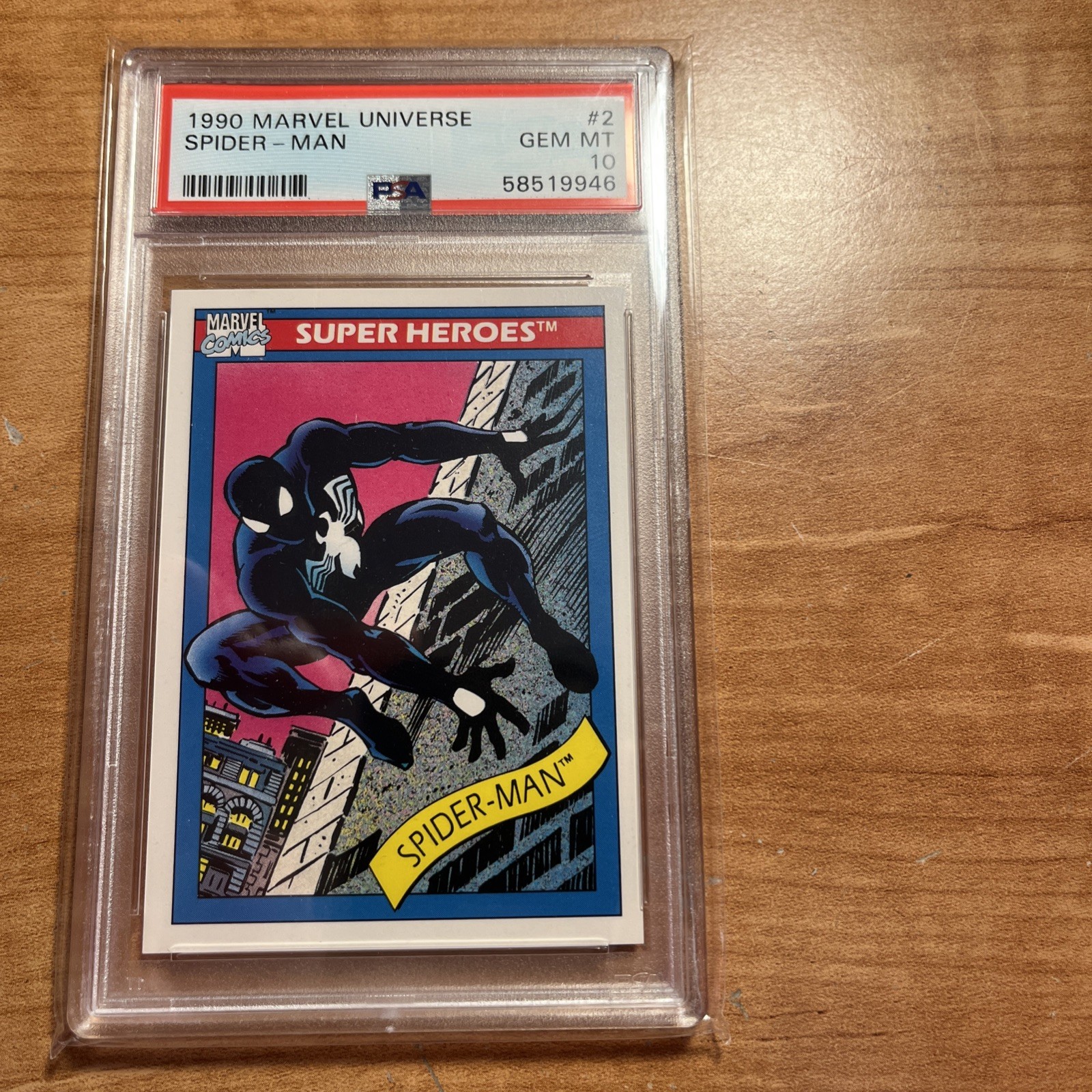 1990 Marvel Universe Impel Spider-Man #2  PSA 10 GEM MINT  Black Suit