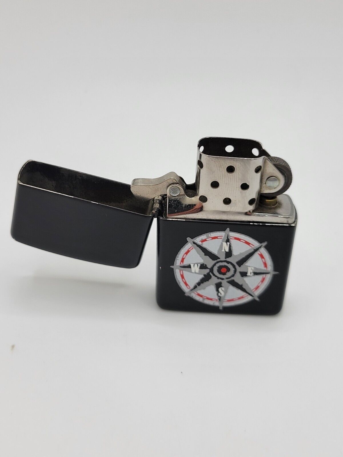 Vintage Zippo Black Matte Marlboro Compass Lighter