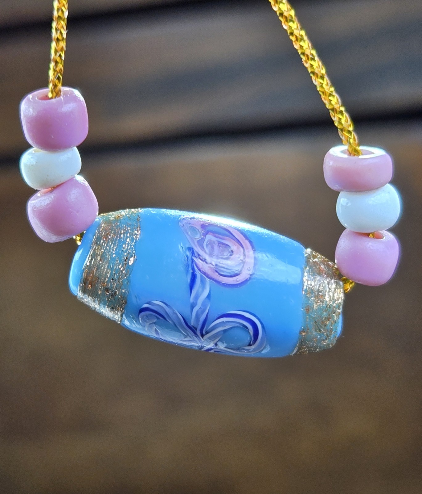Fancy Rare Floral Antique Venetian Glass Trade Bead African BEADS Fancy Rare Floral Antique Venetian Glass Trade Bead African BEADS