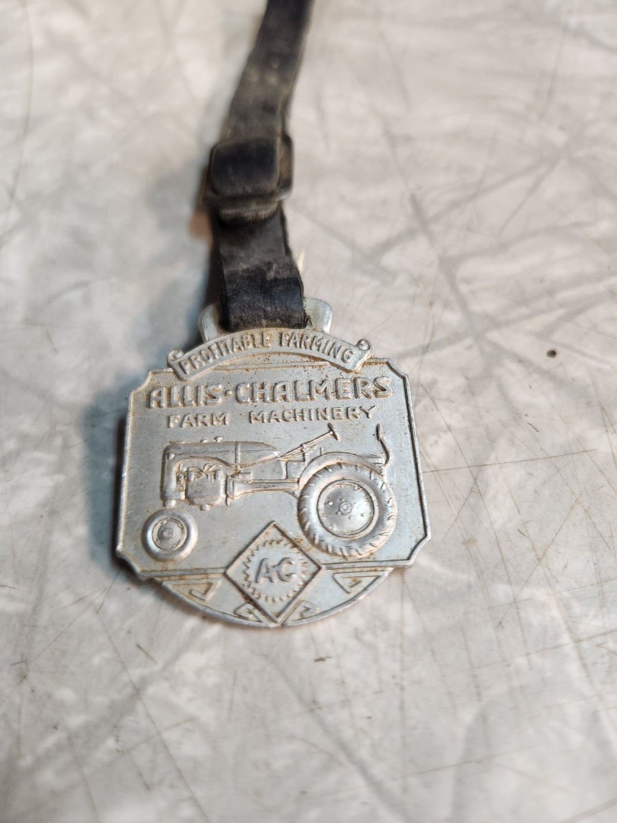 Vintage Allis-Chalmers Farm Machinery Watch Fob Advertising Vintage Allis-Chalmers Farm Machinery Watch Fob Advertising