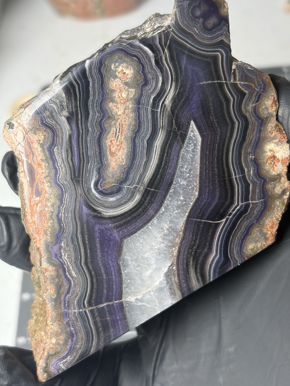 Purple Passion Agate Old Stock Free Form Banding Mexico Laguna Purple Passion Agate Old Stock Free Form Banding Mexico Laguna