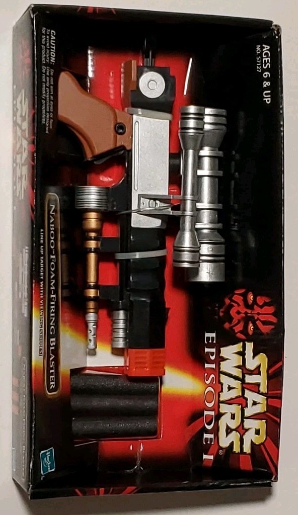 1998 Star Wars Episode 1 NABOO Foam-firing Blaster Hasbro NIB LJB