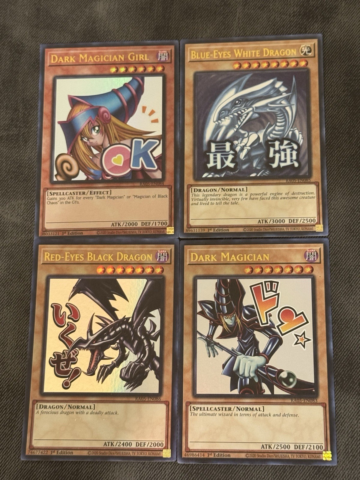Yu-Gi-Oh Rarity 5 Stamp Set Bundle 1st Ed Dark Magician Blue-Eyes DMG Red-Eyes Yu-Gi-Oh Rarity 5 Stamp Set Bundle 1st Ed Dark Magician Blue-Eyes DMG Red-Eyes