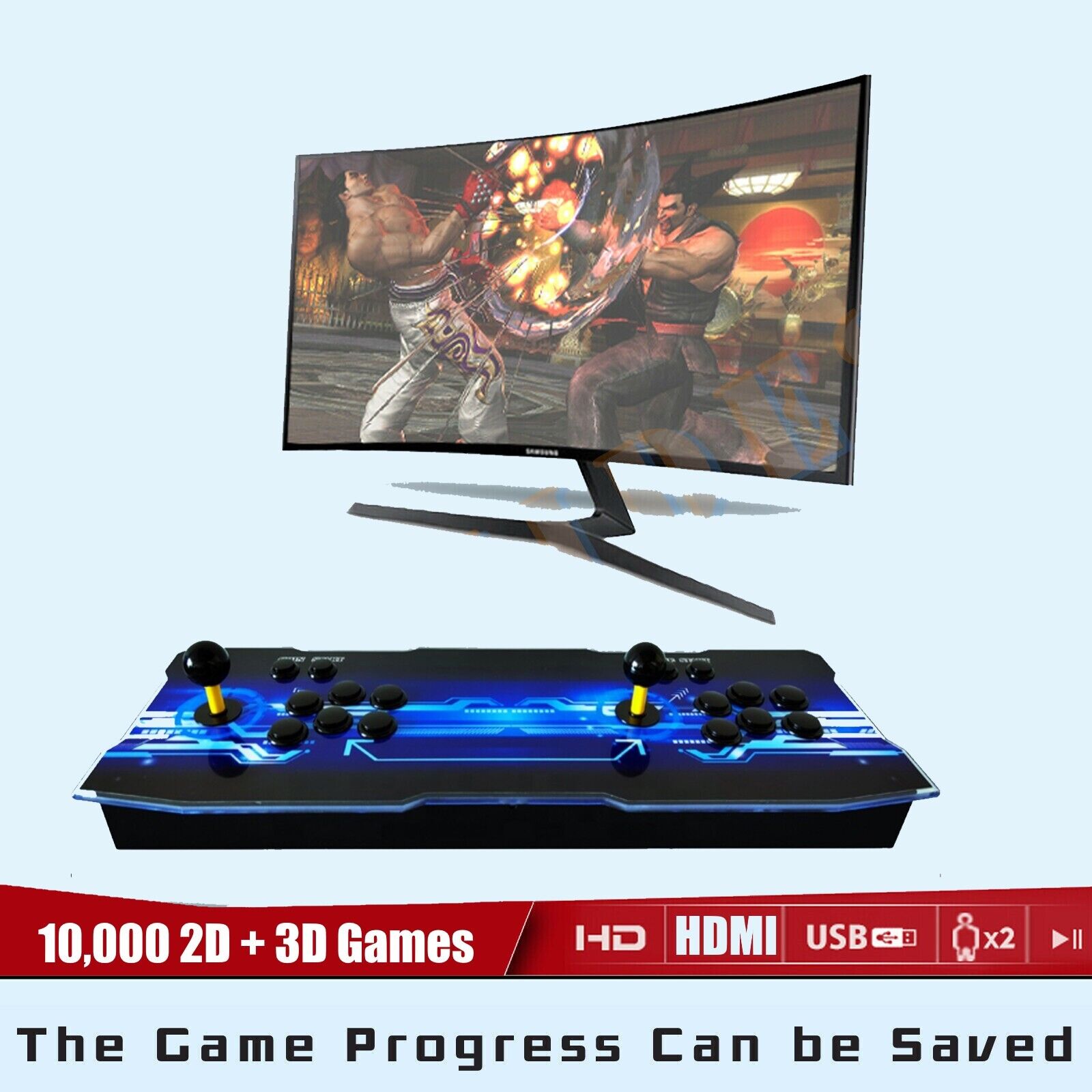 2024 - Pandora Arcade Saga EX2 3D WiFi 10000 Games 64GB 12-core - HDMI -1080p