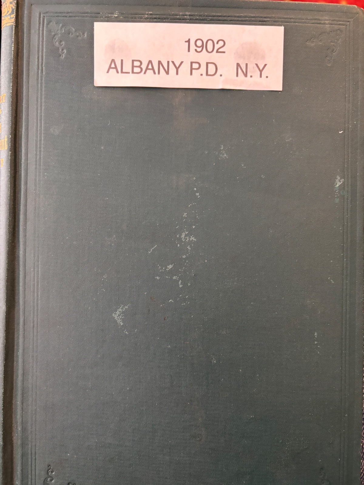 1902 ALBANY N.Y. POLICE DEPARTMENT