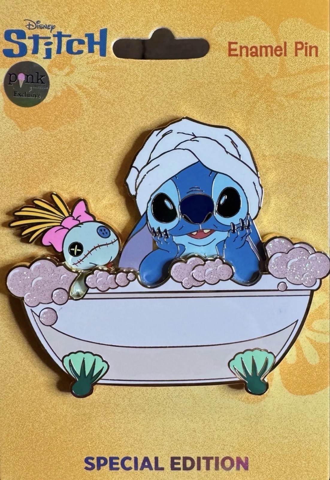 PALM Pink A La Mode Stitch & Scrump Bath Tub Jumbo Pin LE 300 PALM Pink A La Mode Stitch & Scrump Bath Tub Jumbo Pin LE 300