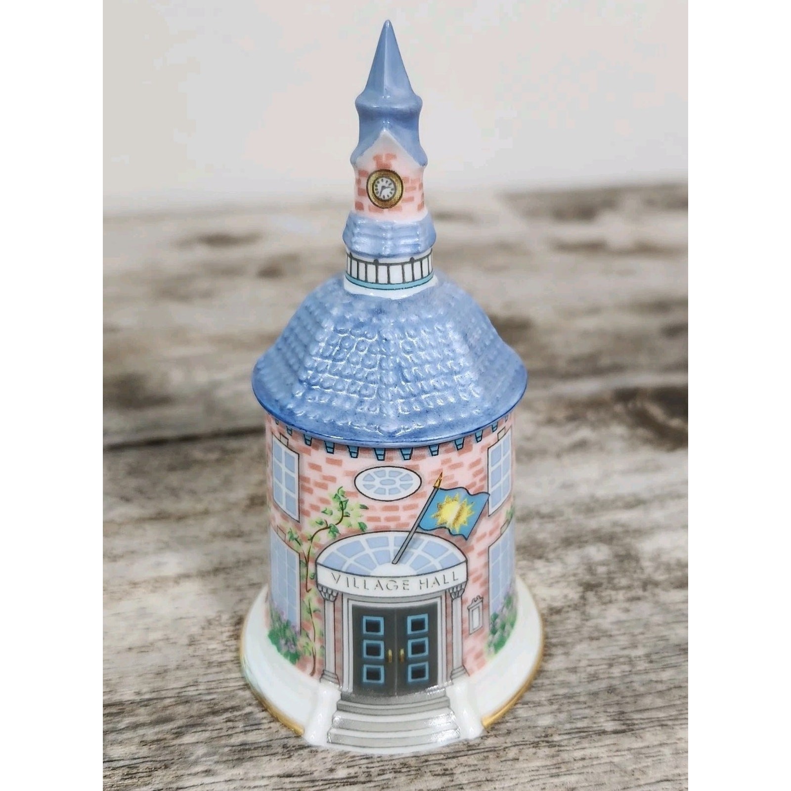 Vintage 1993 Lenox Fine Porcelain Bell Country Village Hall Handcrafted New Vintage 1993 Lenox Fine Porcelain Bell Country Village Hall Handcrafted New