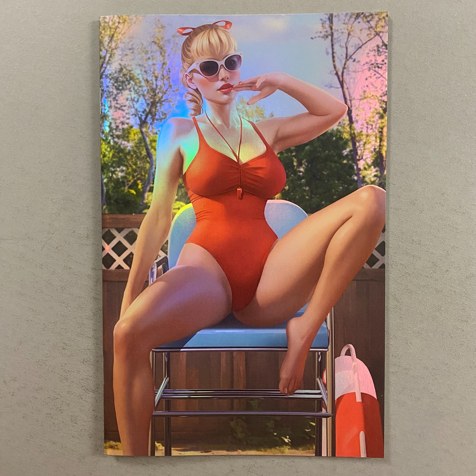PEYTON BLUE WOMAN OF WAR SANDLOT WENDY PEFFERCORN LIFEGUARD FOIL VARIANT 2024 PEYTON BLUE WOMAN OF WAR SANDLOT WENDY PEFFERCORN LIFEGUARD FOIL VARIANT 2024