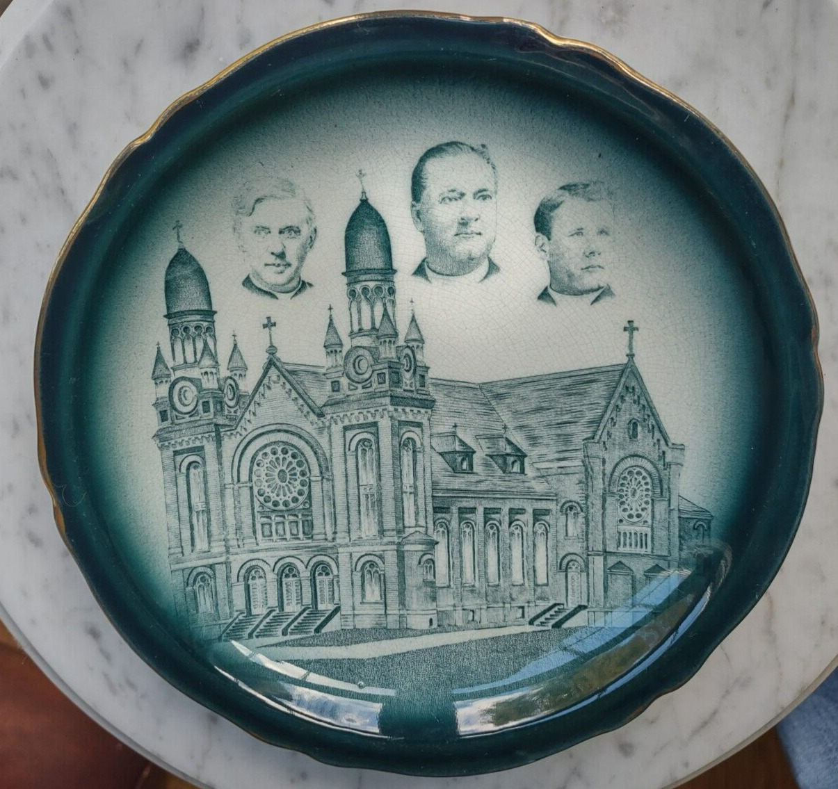 1907 St Mary Magdelen Catholic Church Buffalo NY Buffalo Pottery Co Plate