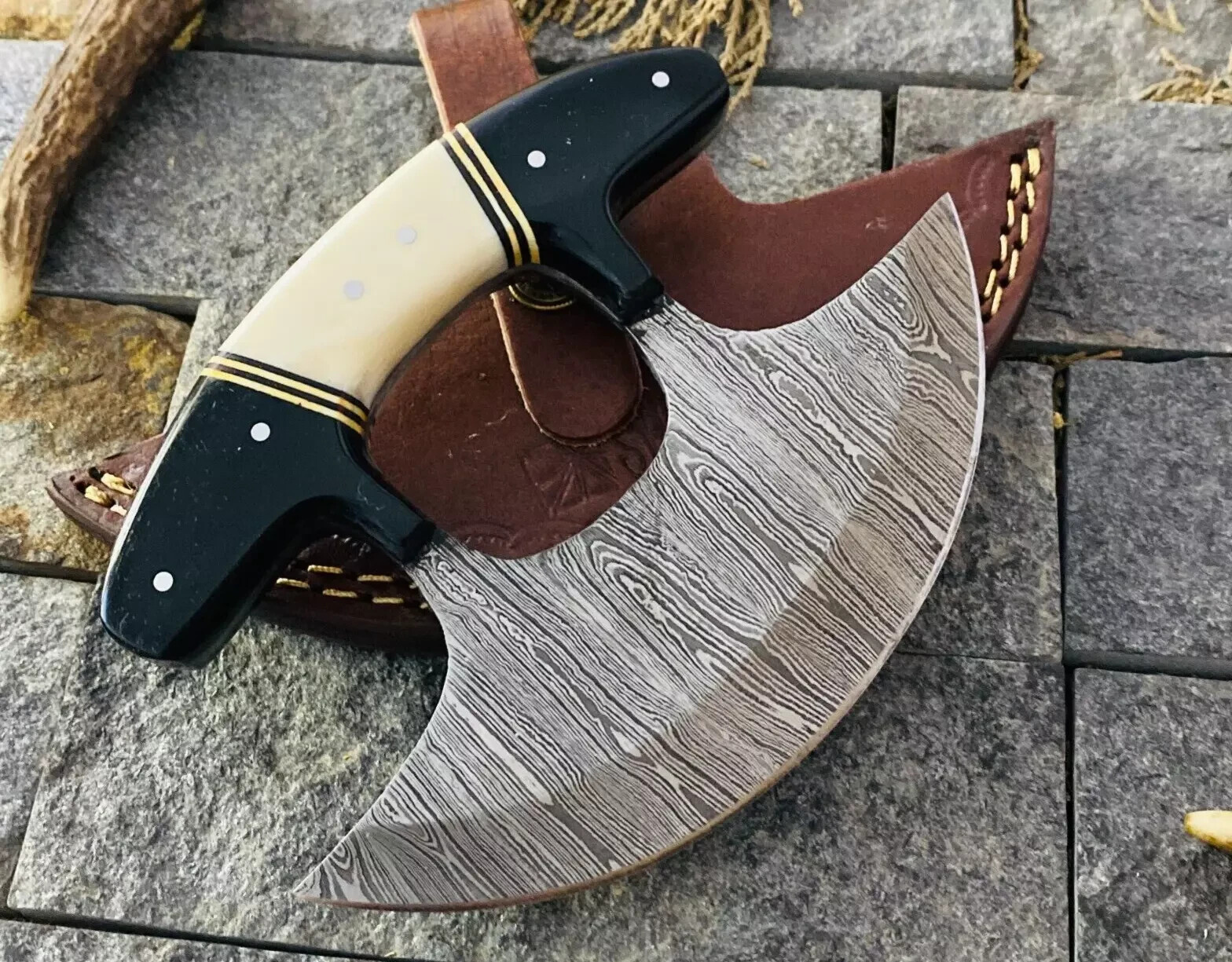 SHARD Alaskan ULU KNIFE With Sheath HAND FORGED 6\