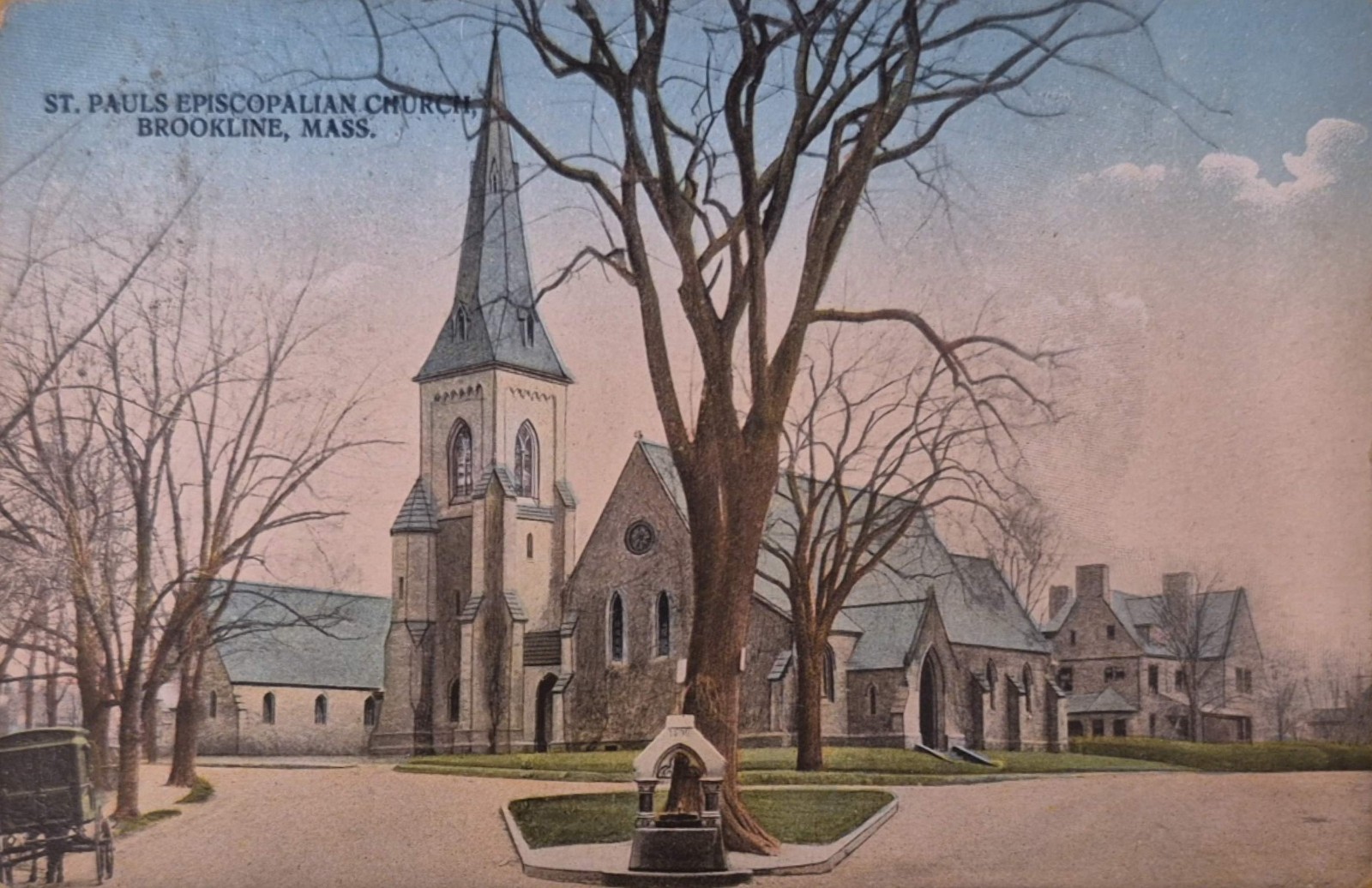 Brookline, MA. St Paul\'s Episcopal Church - 1909 Postcard Brookline, MA. St Paul\'s Episcopal Church - 1909 Postcard