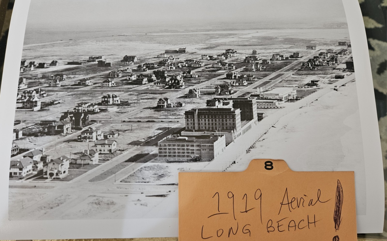 Gov't. Aerial View 1919 LONG BEACH Long Island New York L.I. Rare 8.5x11 Gov't. Aerial View 1919 LONG BEACH Long Island New York L.I. Rare 8.5x11