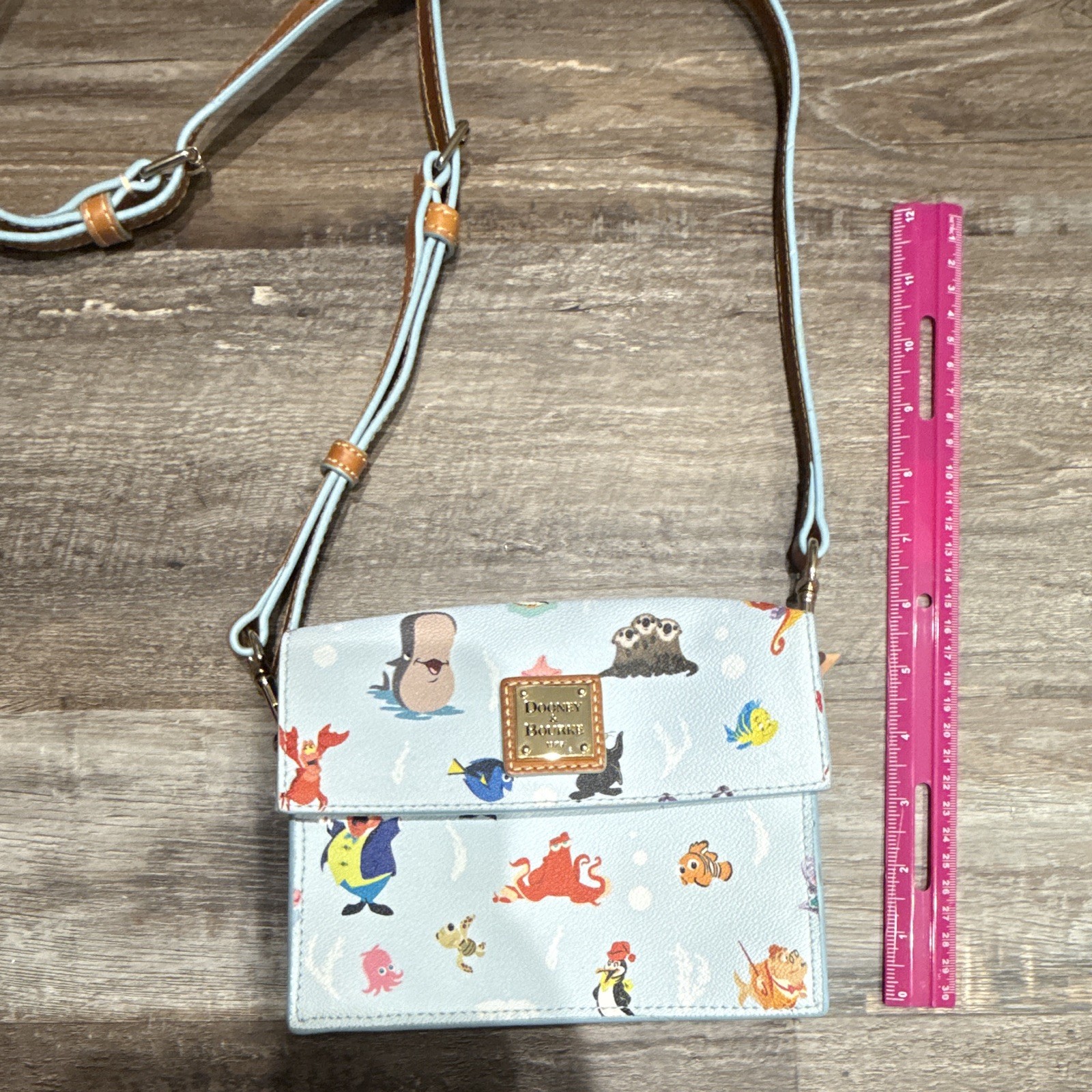 Dooney & Bourke Disney Ocean Friends Little Mermaid Crossbody Bag Light Blue S Dooney & Bourke Disney Ocean Friends Little Mermaid Crossbody Bag Light Blue S