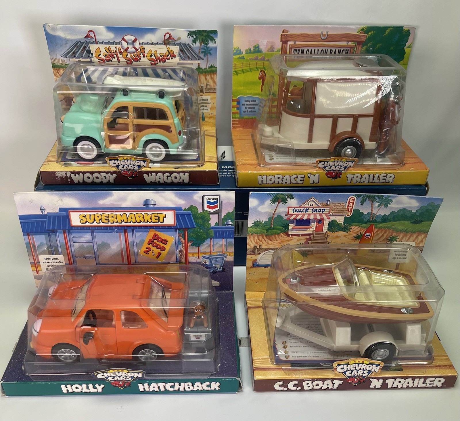 Vintage Chevron Cars Collectible Lot of 4 – 1997–1999 Vintage Chevron Cars Collectible Lot of 4 – 1997–1999