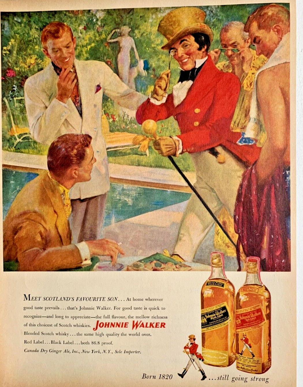 1951 Johnnie Walker Scotch Whisky Print Ad 13\ 1951 Johnnie Walker Scotch Whisky Print Ad 13\