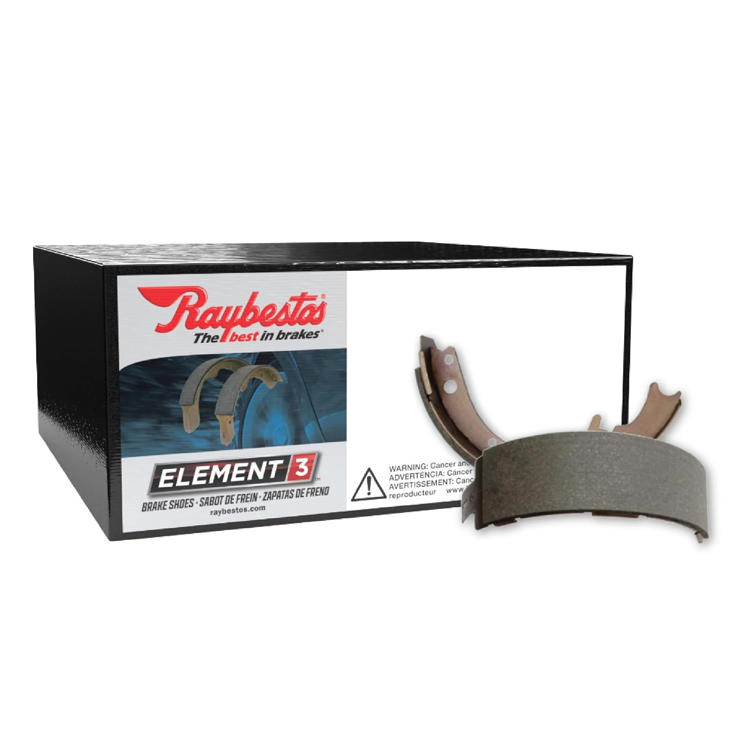 Raybestos Element3 Automotive Replacement Rear Drum Brake Shoes Set for Select 2