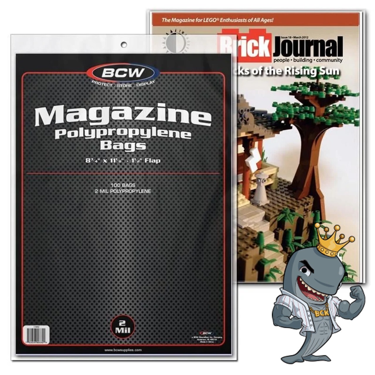 BCW Magazine Bags 100ct Pack Acid Free Archival Quality 