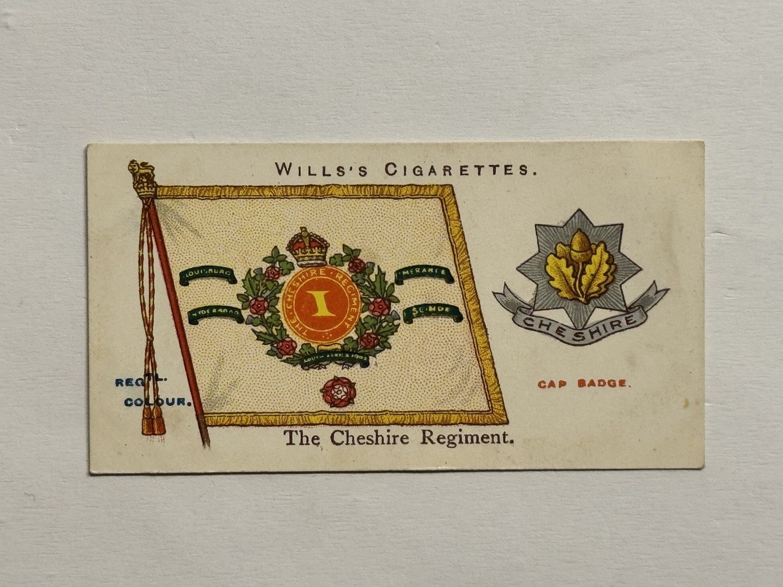 1908-1912 Wills's Cigarettes The Cheshire Regiment #9 1908-1912 Wills's Cigarettes The Cheshire Regiment #9