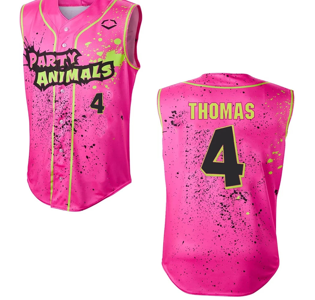 #4 Thomas Party Animals Sleeveless Jersey All sizes S to 6XL A60