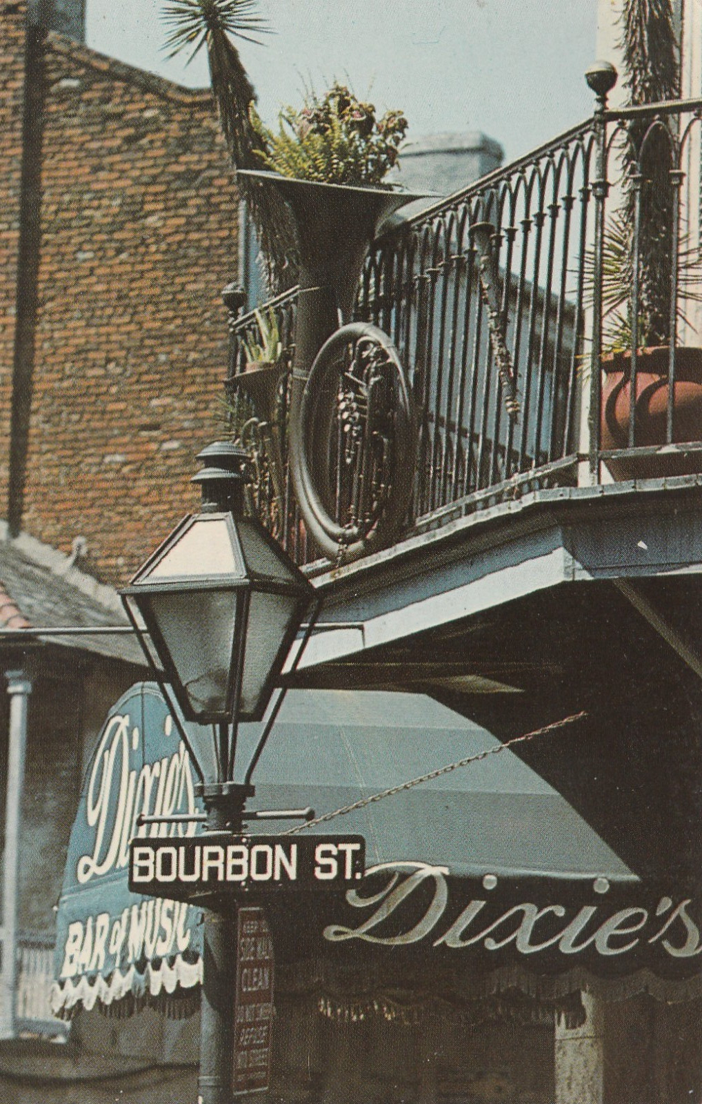 New Orleans Louisiana Dixie\'s Dixieland Jazz Clarinet Bourbon St postcard New Orleans Louisiana Dixie\'s Dixieland Jazz Clarinet Bourbon St postcard