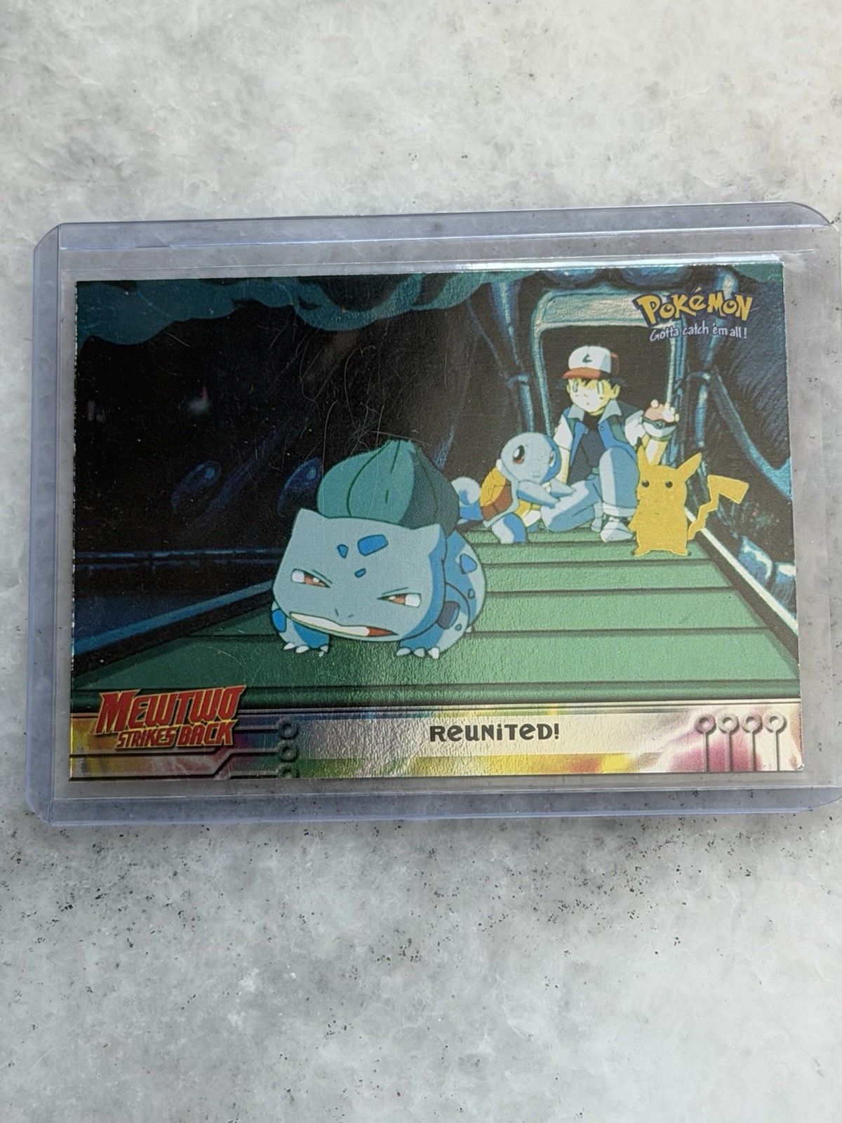 #31 REUNIT 1999 Topps Pokemon Movie BLUE LOGO MEWTWO STRIKES BACK BULBASAUR FOIL #31 REUNIT 1999 Topps Pokemon Movie BLUE LOGO MEWTWO STRIKES BACK BULBASAUR FOIL