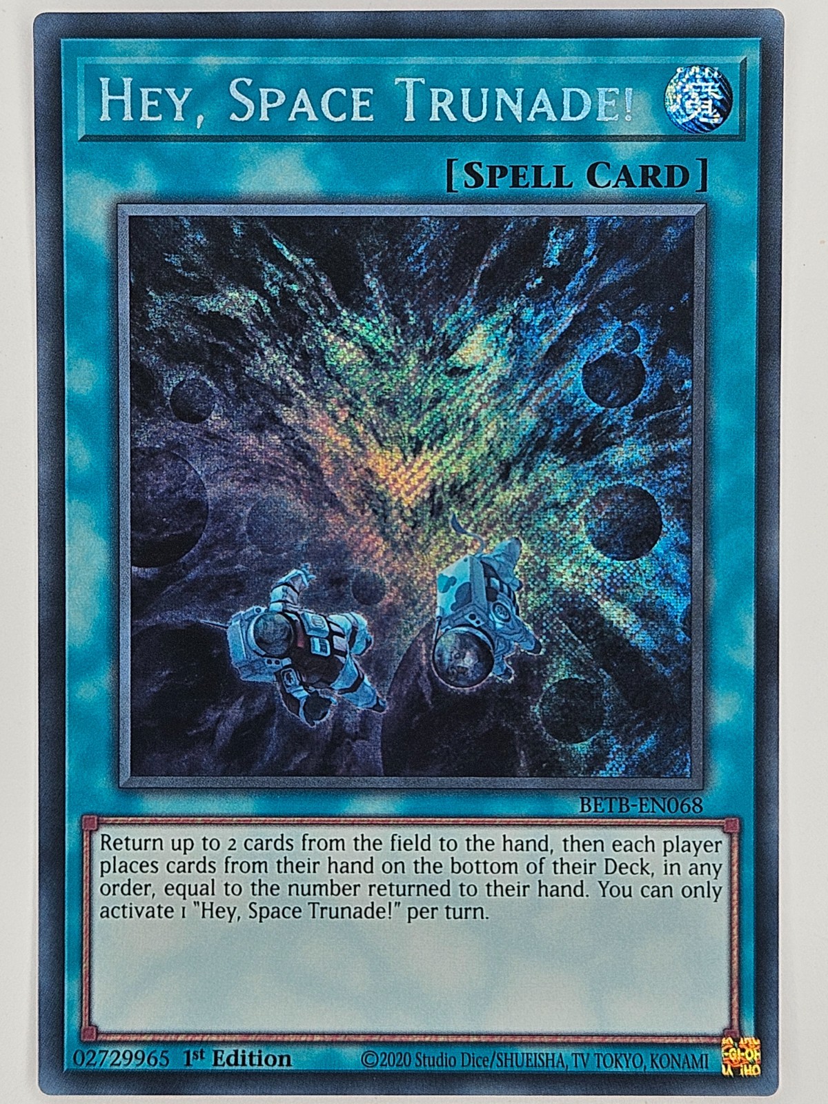 YuGiOh BETB-EN068 Hey, Space Trunade Secret Rare YuGiOh BETB-EN068 Hey, Space Trunade Secret Rare