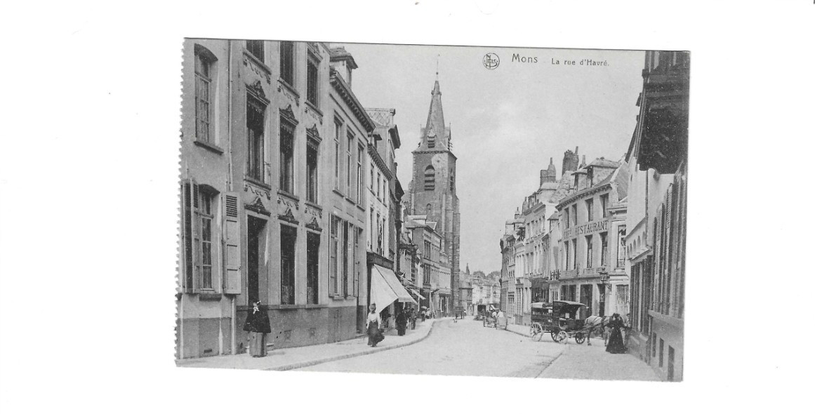 Mons -La Rue d\'Havre: Mint Post Card
