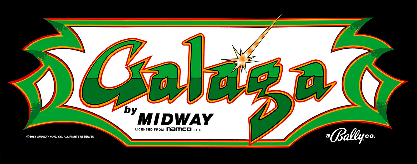Galaga Arcade Marquee For Reproduction Midway Namco Header/Backlit Sign Galaga Arcade Marquee For Reproduction Midway Namco Header/Backlit Sign