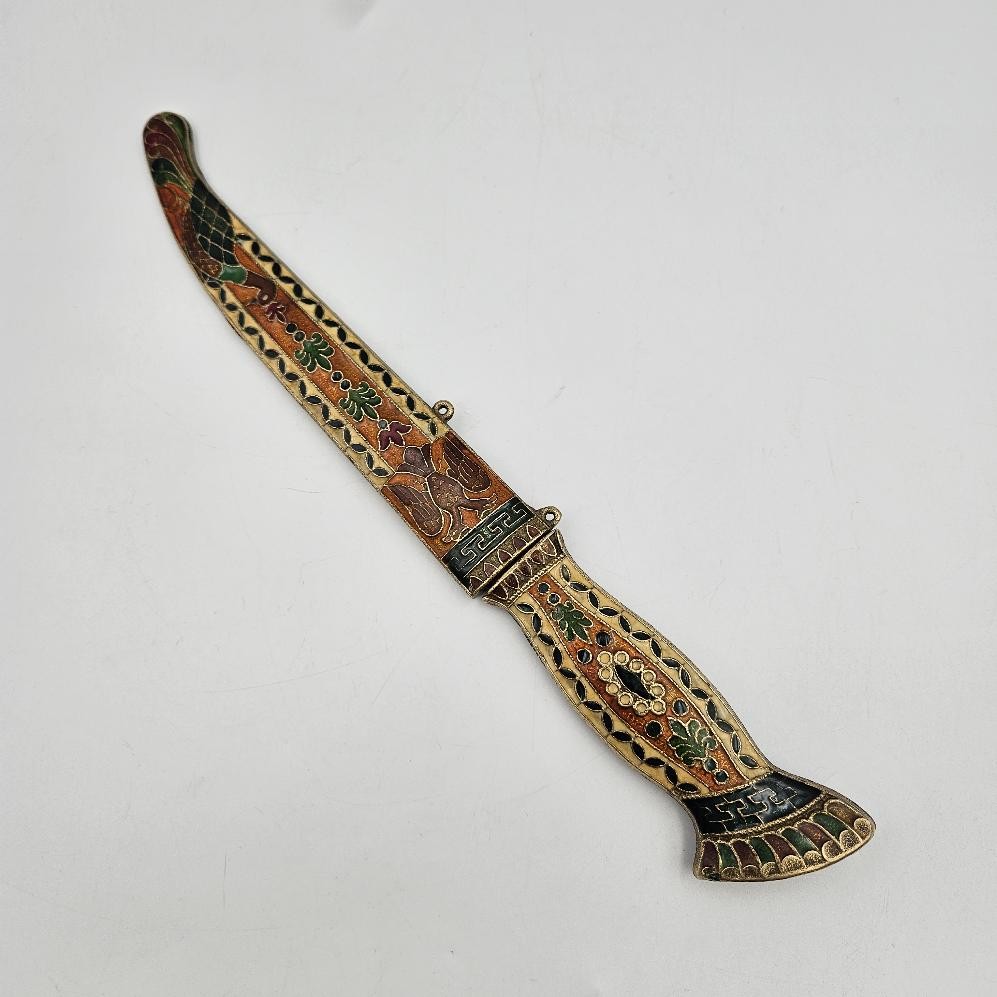 Vintage Style Brass Enamel Cloisonné 4.75 Vintage Style Brass Enamel Cloisonné 4.75