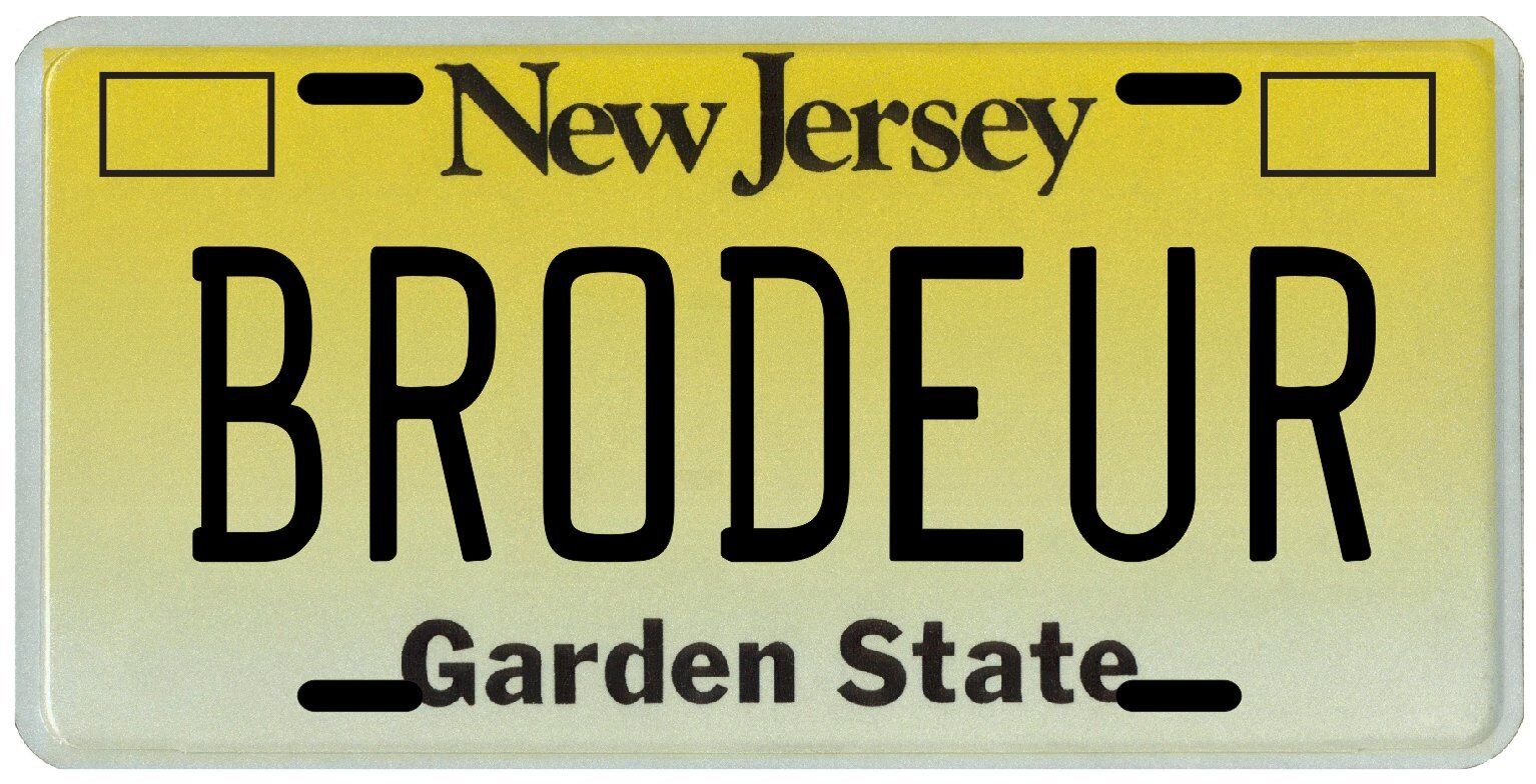 Martin Brodeur New Jersey Devils Rookie Year 1992 NJ Metal License Plate
