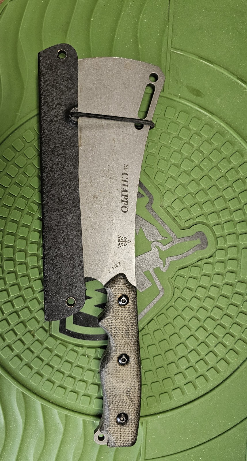 TOPS Knives EL Chappo 1095 Micarta Handles Fixed Blade Knife TOPS Knives EL Chappo 1095 Micarta Handles Fixed Blade Knife