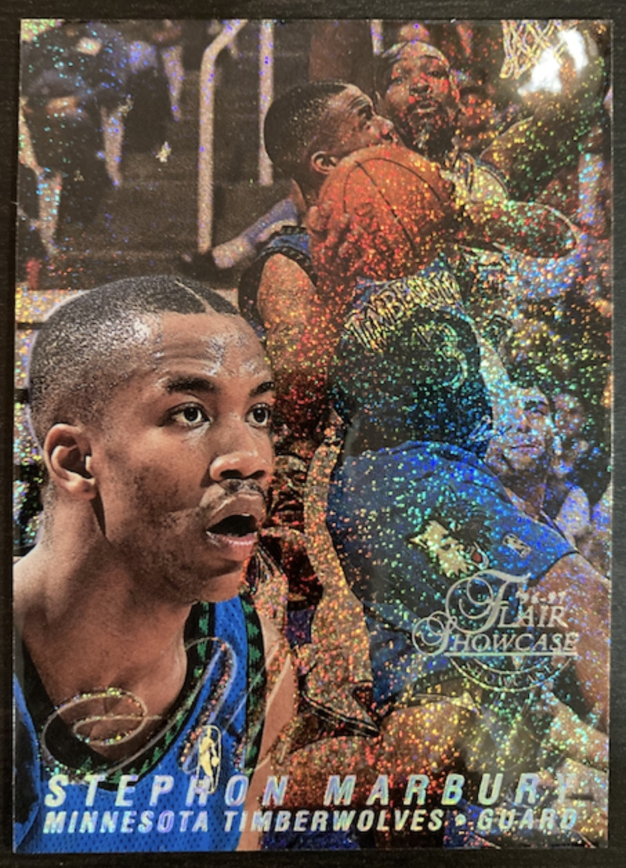 STEPHON MARBURY 1996 FLAIR SHOWCASE ROW 0 SEAT 11