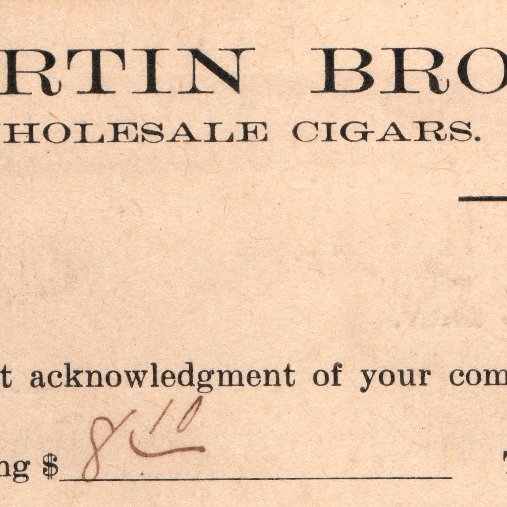 1900 Waterloo, IA Postcard Martin Bros Wholesale Cigars Postal Card Fort Dodge 1900 Waterloo, IA Postcard Martin Bros Wholesale Cigars Postal Card Fort Dodge