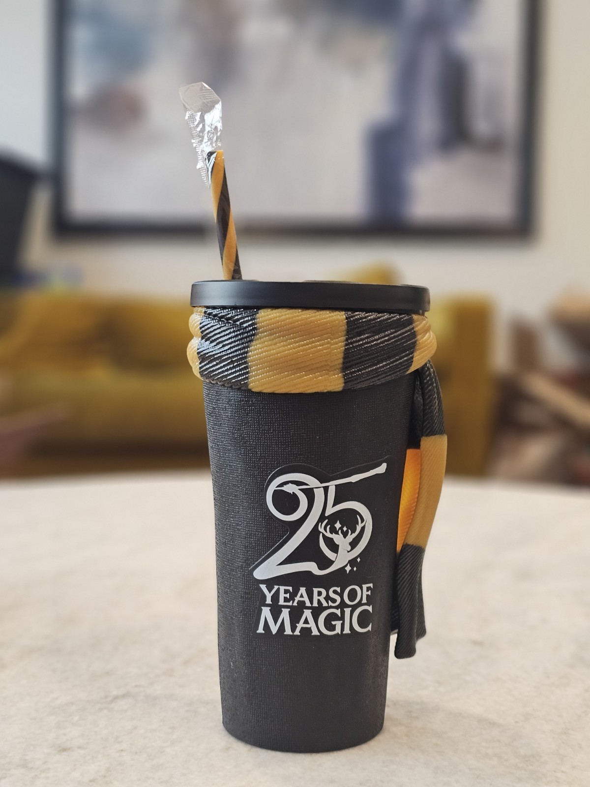 Harry Potter 25th Anniversary Hufflepuff Gripper Cup Tumbler w/ Straw Cinemark Harry Potter 25th Anniversary Hufflepuff Gripper Cup Tumbler w/ Straw Cinemark