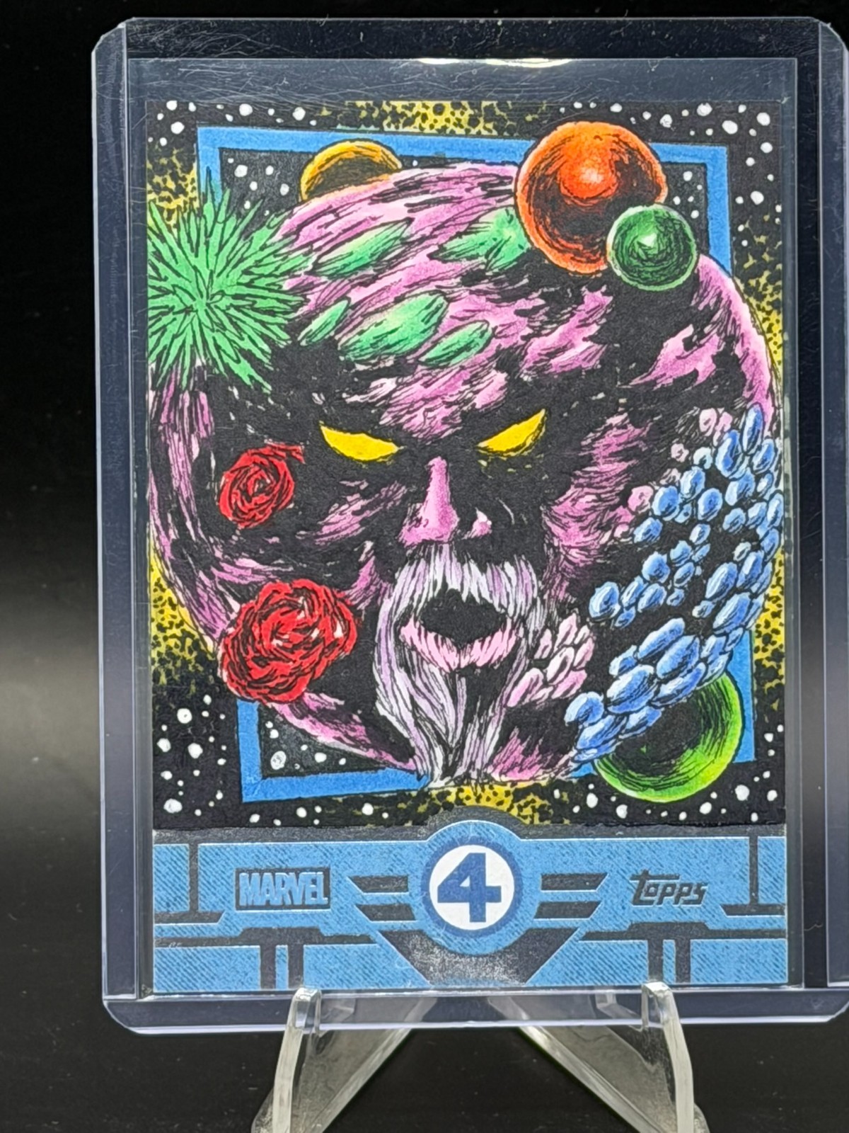 2026 Topps Finest Fantastic Four Ego 1/1 Sketch Card Dan Borgonos Marvel