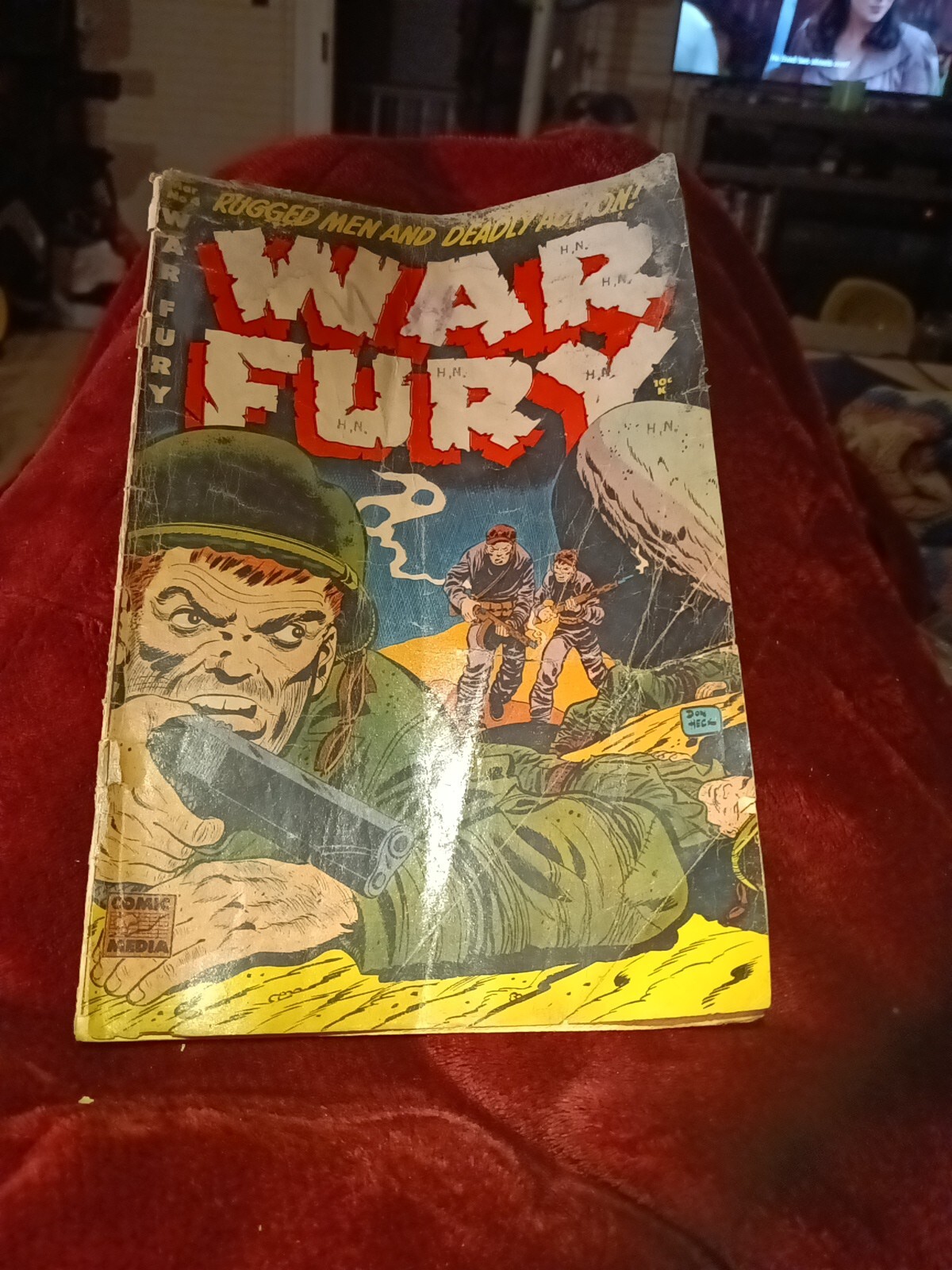 War Fury 4 HTF Golden Age Don Heck Cover Art 1953 Pre-code Army Combat Korean War Fury 4 HTF Golden Age Don Heck Cover Art 1953 Pre-code Army Combat Korean