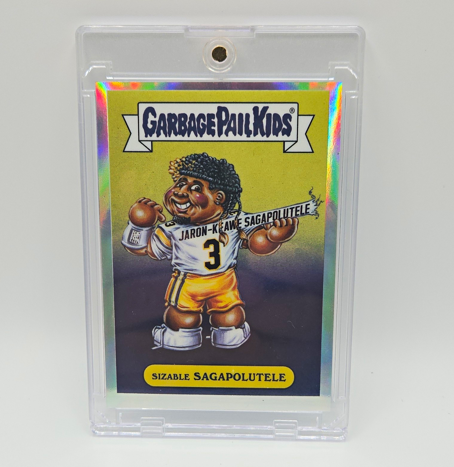 Topps 2025 Garbage Pail Kids Chrome NILG-JKS Sizable Sagapolutele Gold Topps 2025 Garbage Pail Kids Chrome NILG-JKS Sizable Sagapolutele Gold